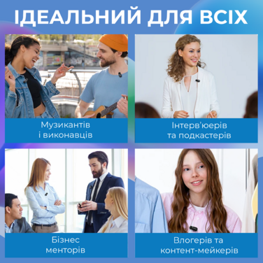 Бездротовий петличний мікрофон BOYA BY-V1 Lightning Black