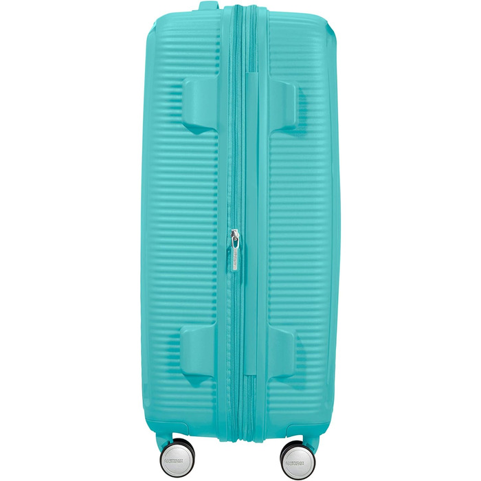 Валіза American Tourister Soundbox розширювана 67 см, 71.5/81 л, синя, TSA замок, на 4 колесах
