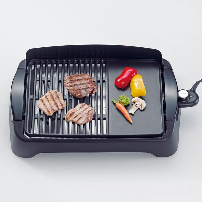 Електрогриль Cloer 656 Barbecue – настільний гриль з антипригарним покриттям, 2000 Вт, чорний, площа 43x30.5 см