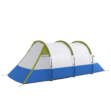 Outsunny Camping Tent, Тунельний намет для 3 осіб, з легким гачком, тент, 2 кімнати, вітрозахисний сімейний намет із сумкою для перенесення, 2000 мм водовідштовхувальний висувний намет для кемпінгу, саду, зелені