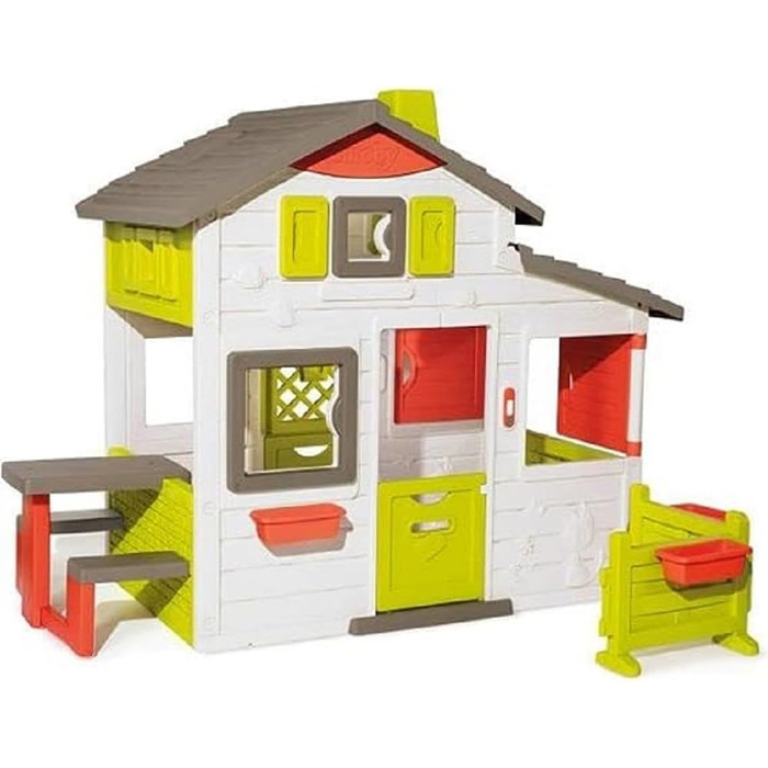 Дитячий будиночок Smoby Neo Friends Haus - для хлопчиків та дівчаток від 3 років, розширюваний, для вулиці та в приміщенні