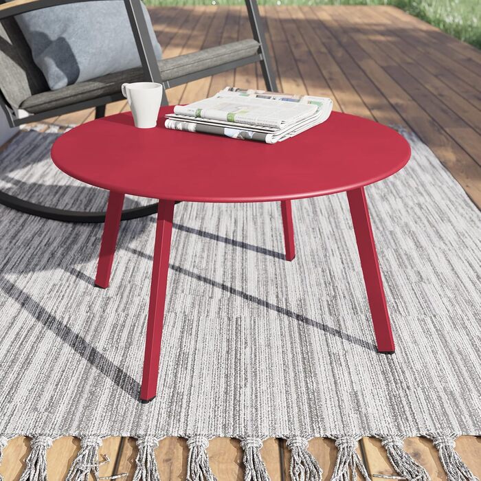 Стіл Grand Patio Bossa Nova Rot для балкона, вітальні та офісу, металевий, легкий монтаж, кавовий столик для вулиці та приміщень