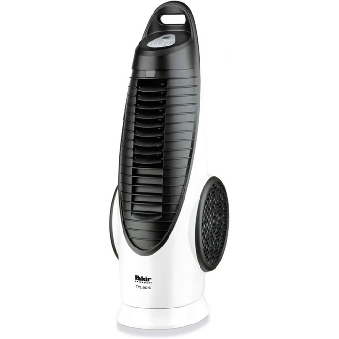 Турмовентилятор Fakir Prestige TVL 90 з пультом, 3 режими, 80° осциляція, таймер, LED-дисплей, 90 Вт, сріблясто-чорний, тихий