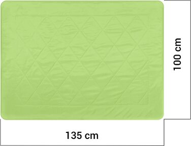 Дитяча легка стьобана ковдра Emily's Check 100x135 см зелена – універсальна для сну, прогулянок, пікніків