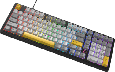 Дротова магнітна клавіатура Ajazz AK980 MAX Magnetic switches Black Grey Yellow (AK980-MAX-M-BGY)