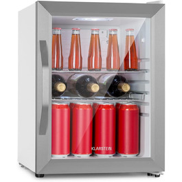 Міні-холодильник Klarstein Beersafe Crystal White 33 л з прозорими дверцятами для напоїв та пива