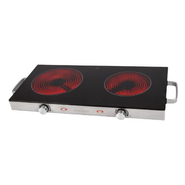 ProfiCook PC-DKP 1211 Подвійна інфрачервона плита 2800 Вт зі склокерамічною поверхнею для всіх видів посуду