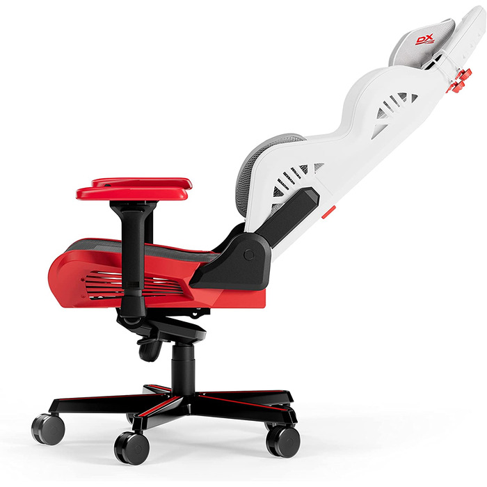 Ігрове крісло DXRacer Air R1S, сітка, біло-чорно-червоне, до 200 см