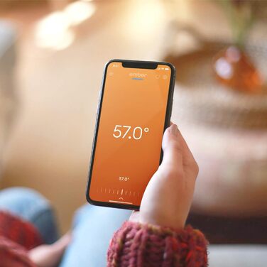 Розумна чашка Ember Smart Mug 2 295 мл із регулюванням температури, управлінням через додаток, акумулятором на 1,5 години, LED-дисплеєм, заряджається, оновлений дизайн, золота
