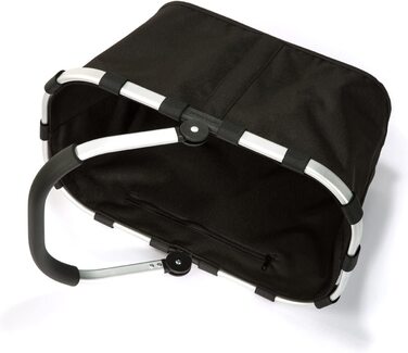 Reisenthel carrybag чорний – міцний кошик для покупок з великим об'ємом і зручною внутрішньою кишенею, елегантний водовідштовхувальний дизайн