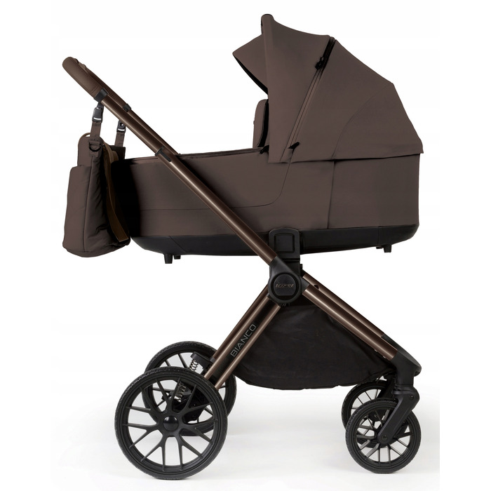 Дитячий візок 4в1 ADAMEX BUZ PRO i-size з поворотним шасі, колір Bianco Chocolate Brown