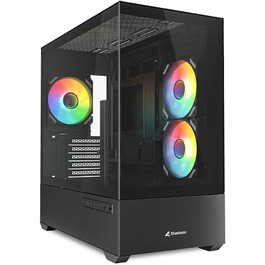Корпус для ПК Sharkoon MK6 RGB Micro-ATX чорний