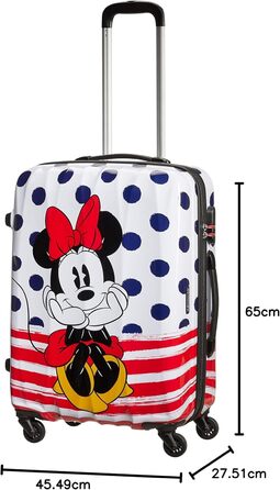 Валіза American Tourister Disney Legends Minnie Blue Dots, синя з крапками, для подорожей
