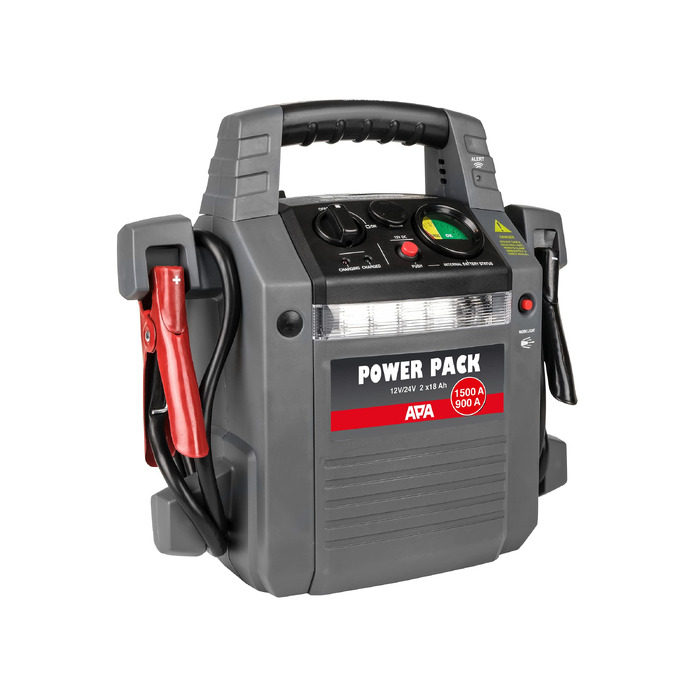 Пусковий пристрій APA 16524 Power Pack 12/24V, бустер для авто 900A, літій-іонний акумулятор, сірий