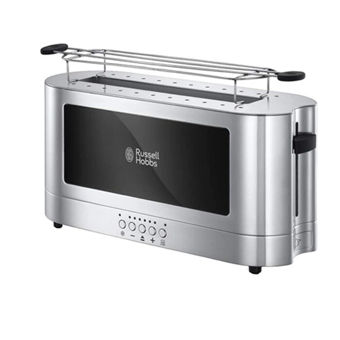 Тостер Russell Hobbs Elegance Glas/Нержавіюча сталь - 2 слоти, розморожування, підігрів, 6 режимів
