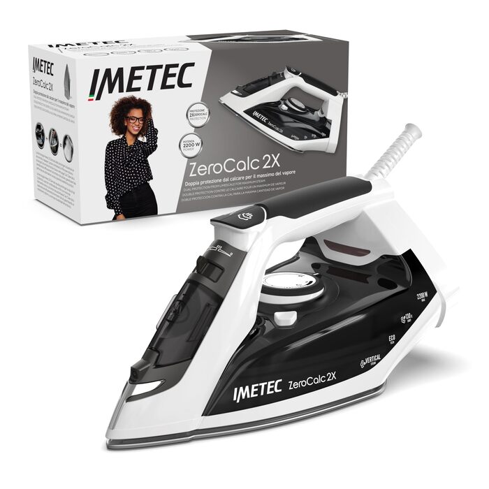 Праска Imetec ZeroCalc Z1 2800 з парою, з антикальцієвою технологією, керамічною підошвою, 2200 Вт, паровий удар 130 г/хв, функція Calc-Clean