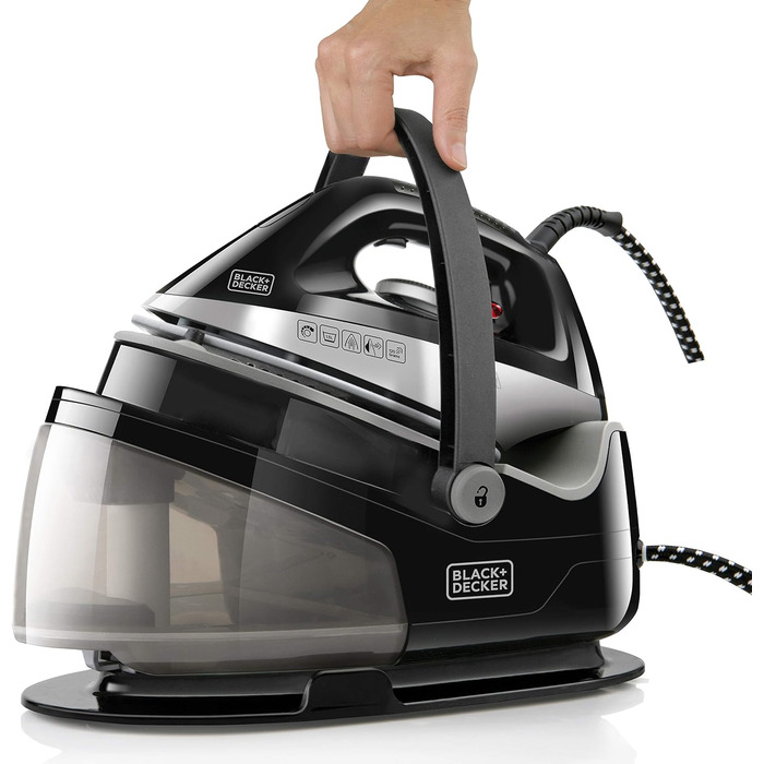 Парова праска BLACK+DECKER BXSS22000E, 2200 Вт, пластик, сіра, резервуар 1.4 л