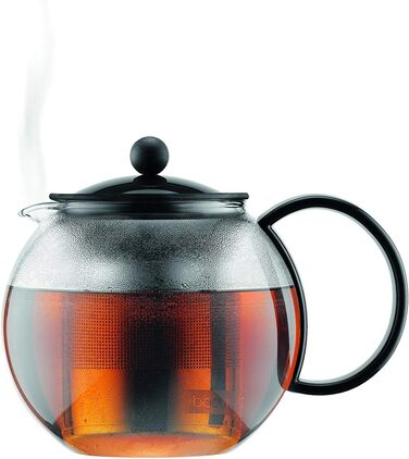 Заварник для чаю Bodum Assam з фільтром із нержавіючої сталі, 0.5 л, чорний