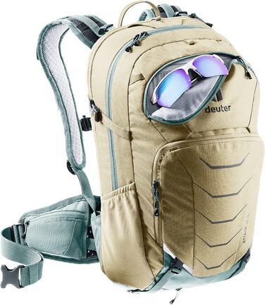 Жіночий велосипедний рюкзак Deuter Attack 18 SL з протектором, 18 л, колір Desert Sage
