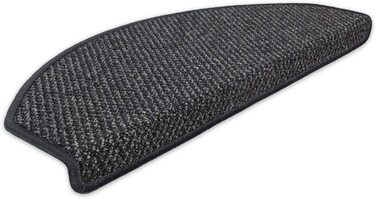 Набір напівкруглих килимків для сходів Kettelservice-Metzker Vorwerk Lord, антрацит, 14 шт.