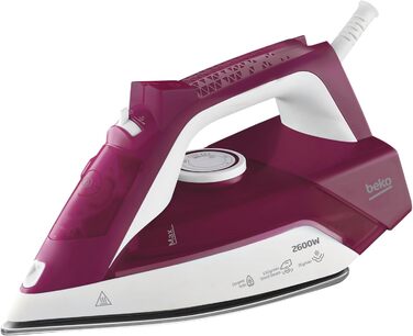 Праска Beko SIM3126R, 2600 Вт, вертикальне відпарювання, автозачистка, резервуар 240 мл, червона