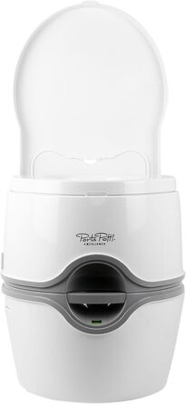 Переносний хімічний туалет Thetford Porta Potti 565 P Qube, біло-сірий, 448 x 388 x 450 мм