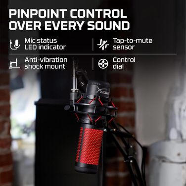Мікрофон HyperX QuadCast USB для стрімінгу та ігор, чорний