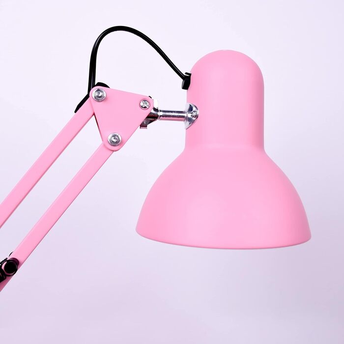 LED настільна лампа Bel Air Home Antigona Flexo, ретро-вінтаж, E27, USB, енергозберігаюча, для офісу та читання, рожева матова (без лампочки)