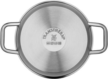 Каструля WMF Iconic з металевою кришкою, 24 см, 4.2 л, для індукційних плит, нержавіюча сталь Cromargan, полірована