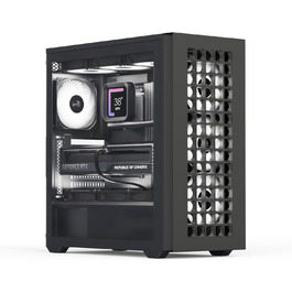 Ігровий корпус AeroCool D502A Mid-Tower, чорний, 4 RGB вентилятори, скляна бічна панель, сітчаста передня панель, підтримка ATX/Micro-ATX/Mini-ITX