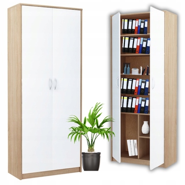 Шафа-гардероб Bestseller Patryk R004, 74x180x35 см, білий / дуб сонома