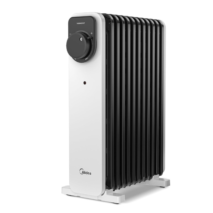 Масляний радіатор Midea NY2311-24UR, 2300 Вт, 11 секцій, з пультом ДК та LED-дисплеєм, чорний