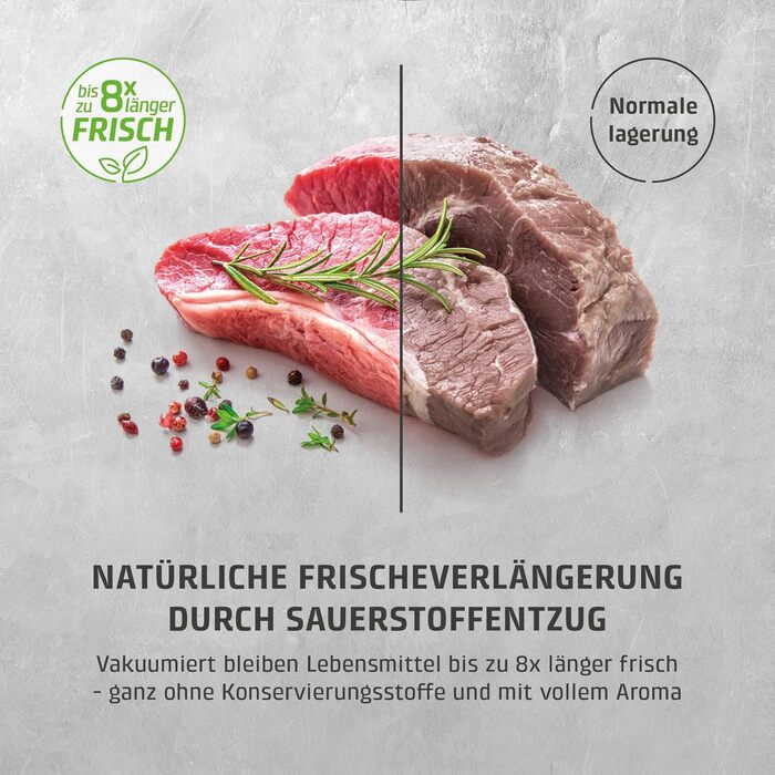 Вакууматор CASO Vacu OneTouch Eco-Set: бездротовий ручний вакууматор з 3 скляними контейнерами, 10 ZIP-пакетами та наклейками Food Manager, чорний