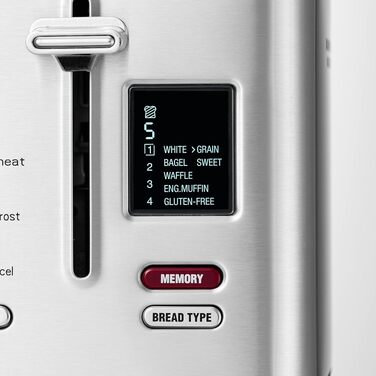 Тостер Solis Flex Typ 8004 Premium нержавіюча сталь: 7 програм, широкі слоти, LCD-дисплей, підставка для булочок, 950 Вт