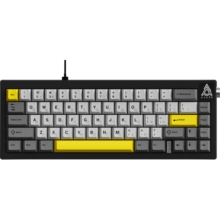 Дротова механічна клавіатура Ajazz AK650 Moon Yellow switches Gray White Yellow (AK650-MY-GWY)