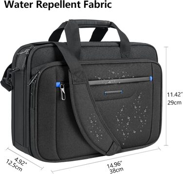 Сумка для ноутбука VANKEAN Premium Briefcase, чохол для ноутбука до 15.6 дюймів, чорно-синя