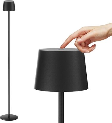 K-Bright Золота торшерна лампа LED, 4W, димер, сенсорне керування, металевий алюмінієвий корпус, для вітальні, спальні, офісу, додаткове освітлення (золото)