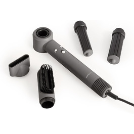 Фен-щітка для волосся CREATE/ION STYLER PRO 5-в-1, іонний, графіт, безщітковий мотор, 1300 Вт, 3 швидкості, 3 температури, холодне повітря, кейс