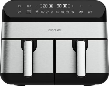 Аерофритюрниця Cecotec CecoFry Advance Double 9 л, 2850 Вт, цифрова, без олії, з двома кошиками та технологією PerfectCook