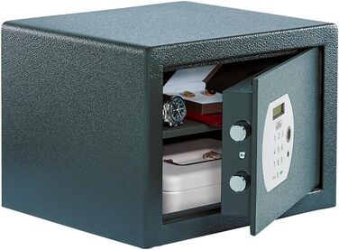 Сейф для меблів BURG-WÄCHTER Pure-Safe PS 120 E FP, електронний кодовий замок та відбиток пальця, 20,6 л, антрацит, з полицею, настінне та підлогове кріплення