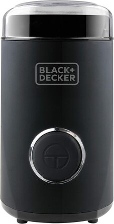 Кавомолка Black+Decker BXCG150E, 150 Вт, пластик, чорна, для 12 чашок, для кавових зерен