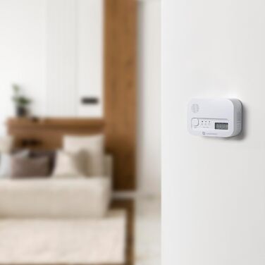 Smartwares Ко-Детектор газу 85 дБ – Сенсор на 10 років – Сповіщення через додаток – Кнопка тестування & безшумний режим – FGA-13800, на батарейках, білий