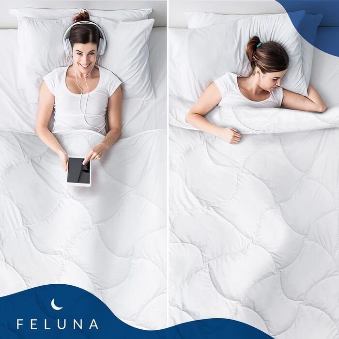 Ковдра зимова Feluna® з верблюжої шерсті, стегане покривало, 155x220 см, 4-сезонна
