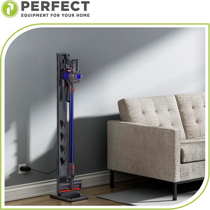 Підставка для пилососа PERFECT EQUIPMENT PHD-D200B, алюмінієва, чорна