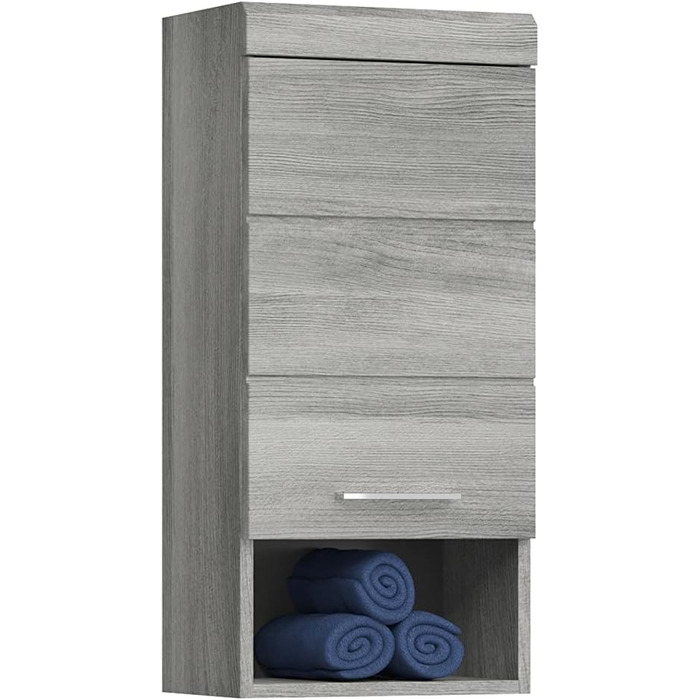 Навісна шафа для ванної кімнати homes&jones Soul, 37x79x24 см, ДСП, колір димчасте срібло