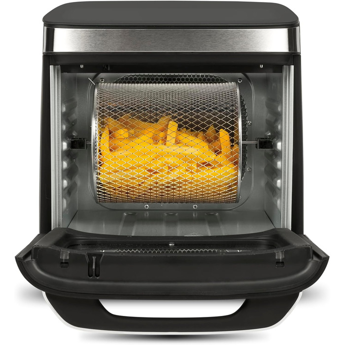 Мультифункціональна аерофритюрниця та BBQ-гриль G3 Ferrari Friggisano BBQ G10181, 2000 Вт, 10 л XXL, 8 програм, без диму, BPA- та PFOA-free, чорний/сірий