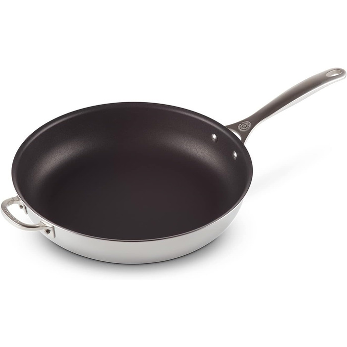 Сковорода LE CREUSET з нержавіючої сталі 3-шарова, 32 см, з антипригарним покриттям