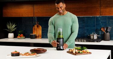 Nutribullet персональний блендер 1000 Вт, тиха робота, 900 мл Tritan Renew, сенсорне керування, темно-сірий, EU версія