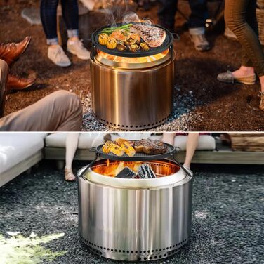 Чавунна решітка Onlyfire з знімною підставкою, гриль-плита для Solo Stove Bonfire та Yukon, діаметр 52,5 см, аксесуар для вогнища, BBQ-решітка для овочів і грилю