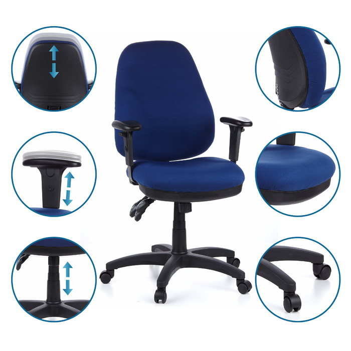 Офісне крісло / Крісло для офісу ZENIT PRO, тканина блакитного кольору hjh OFFICE
